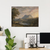 Landschap met een meer - Paul Sandby - c1808 Poster (Thuiskantoor)