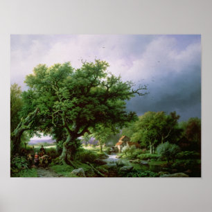 Landschap met een Mill Poster