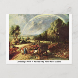 Landschap met een regenboog door Peter Paul Rubens Briefkaart
