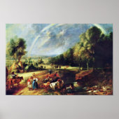 Landschap met een regenboog door Rubens Peter Paul Poster (Voorkant)