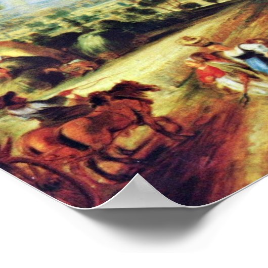 Landschap met een regenboog door Rubens Peter Paul Poster (Hoek)