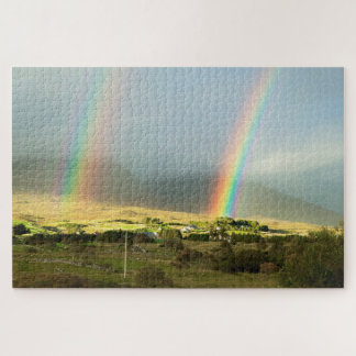 Landschap met een regenboog legpuzzel