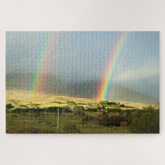 Landschap met een regenboog legpuzzel (Horizontaal)