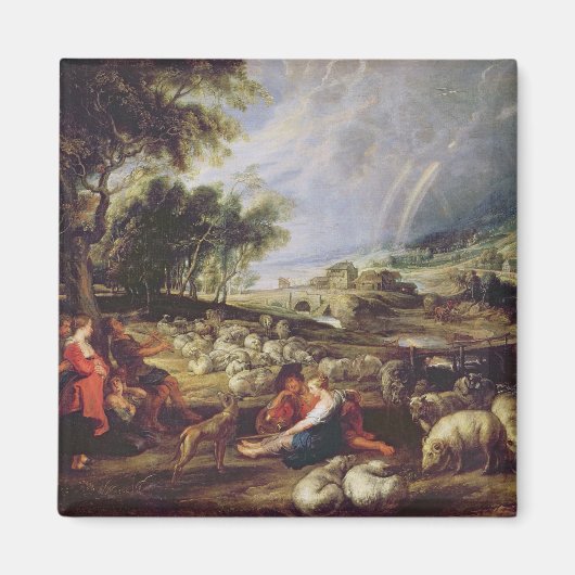Landschap met een regenboog magneet (Voorkant)