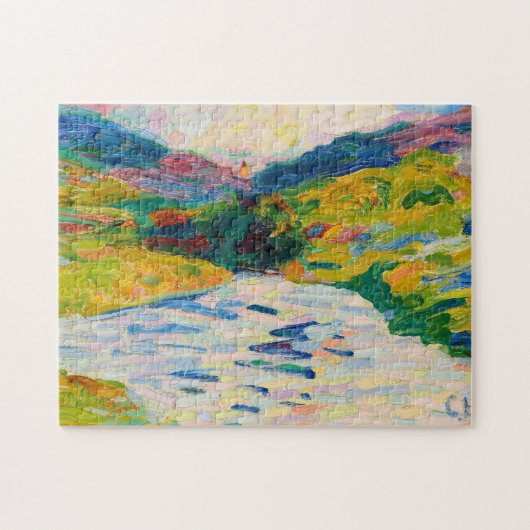 Landschap met een rivier | Curt Herrmann Legpuzzel (Horizontaal)