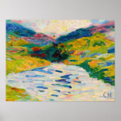 Landschap met een rivier | Curt Herrmann Poster (Voorkant)