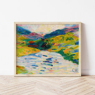 Landschap met een rivier Curt Herrmann Poster