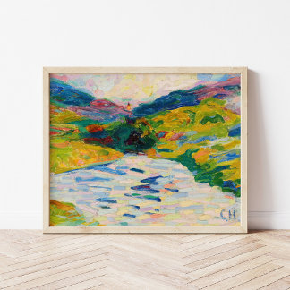 Landschap met een rivier | Curt Herrmann Poster