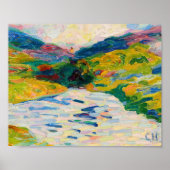 Landschap met een rivier | Curt Herrmann Poster (Voorkant)