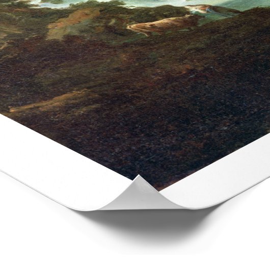 Landschap met een rivier- en dansende peasantia (o poster (Hoek)