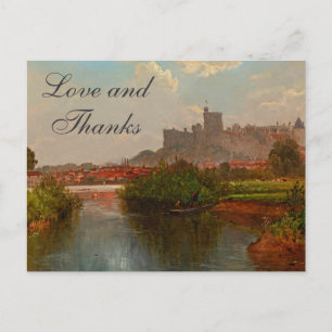 Landschap met een uitzicht op Windsor Castle Dank  Briefkaart
