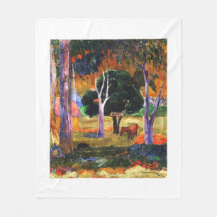 Landschap met een varken en een paard Beroemd schi Fleece Deken