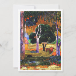 Landschap met een varken en een paard Beroemd schi Kaart