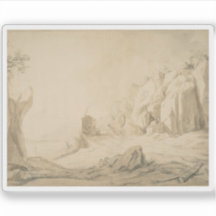 Landschap met een weg onder de kliffen in de buurt