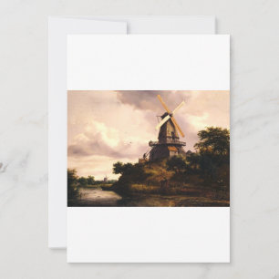 Landschap met een windmolen Kunst Bedankkaart