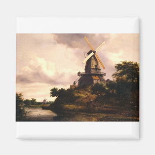 Landschap met een windmolen Kunst Magneet