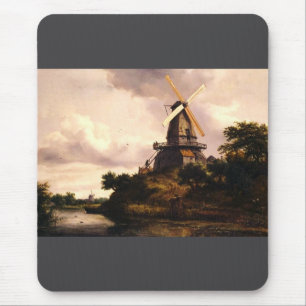 Landschap met een windmolen Kunst Muismat