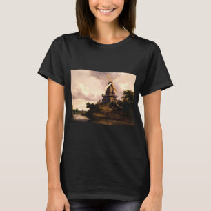 Landschap met een windmolen Kunst T-shirt