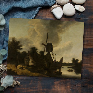 Landschap met een windmolen – Salomon Rombouts Briefkaart