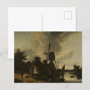 Landschap met een windmolen – Salomon Rombouts Briefkaart
