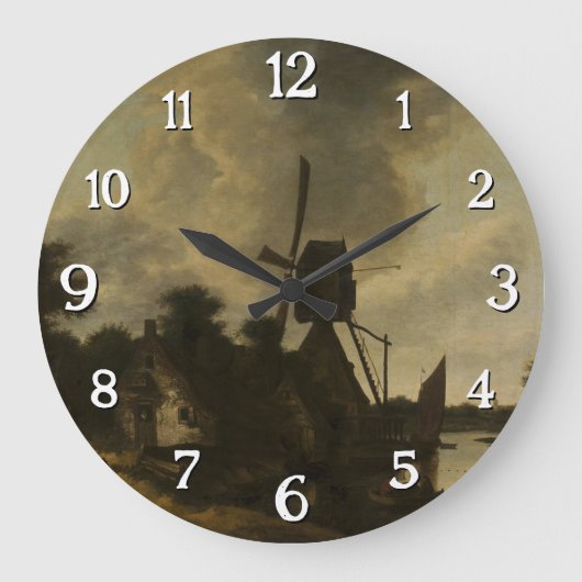 Landschap met een windmolen – Salomon Rombouts Grote Klok (Voorkant)