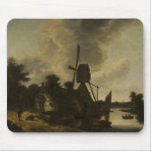 Landschap met een windmolen – Salomon Rombouts Muismat (Voorkant)