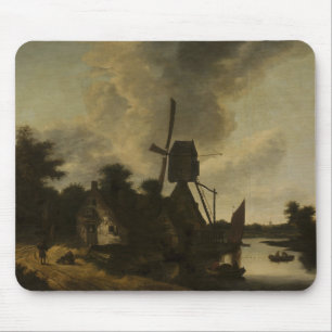 Landschap met een windmolen – Salomon Rombouts Muismat