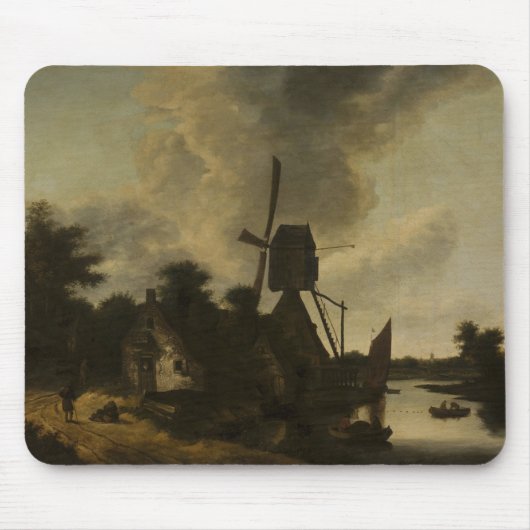 Landschap met een windmolen – Salomon Rombouts Muismat (Voorkant)