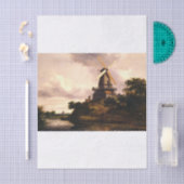 Landschap met een windmolen tissuepapier (Craft)