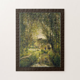 Landschap met een zonnestroom - Dabigni Fine Art Legpuzzel