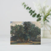 Landschap met Eiken Bomen van Alexandre Calame Briefkaart (Staand voorkant)