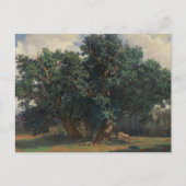 Landschap met Eiken Bomen van Alexandre Calame Briefkaart (Voorkant)
