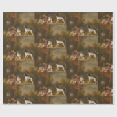 Landschap met exotische vogels en twee honden cadeaupapier (Vlak)