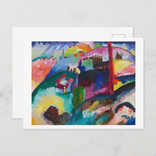 Landschap met Factory Chimney, Wassily Kandinsky Briefkaart (Voorkant / Achterkant)
