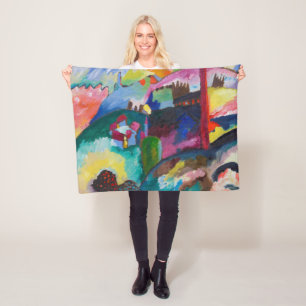 Landschap met Factory Chimney, Wassily Kandinsky Fleece Deken