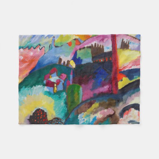 Landschap met Factory Chimney, Wassily Kandinsky Fleece Deken (Voorkant (Horizontaal))