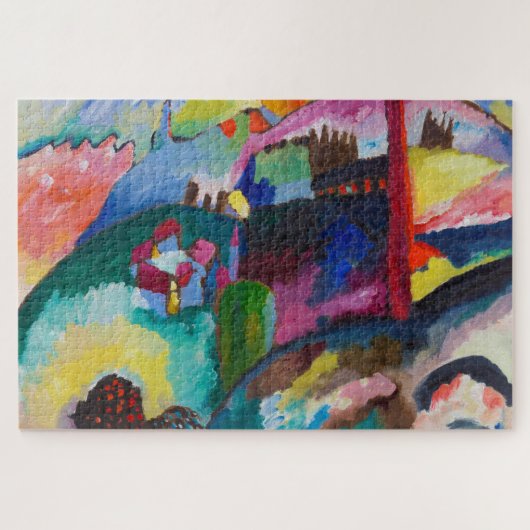 Landschap met Factory Chimney, Wassily Kandinsky Legpuzzel (Horizontaal)