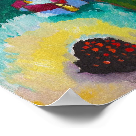 Landschap met Factory Chimney, Wassily Kandinsky Poster (Hoek)