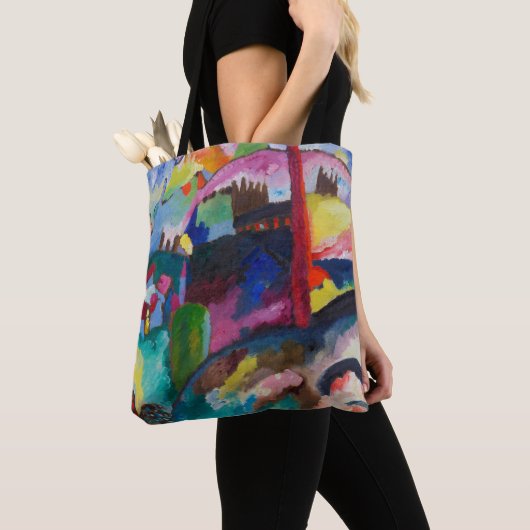 Landschap met Factory Chimney, Wassily Kandinsky Tote Bag (Dichtbij)