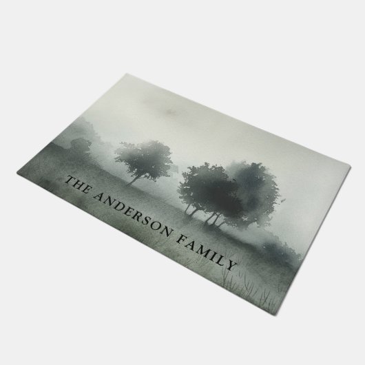 Landschap met familienaam deurmat (Schuin)