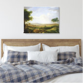 Landschap met figuren (olie op het paneel) canvas afdruk (Insitu (Slaapkamer))