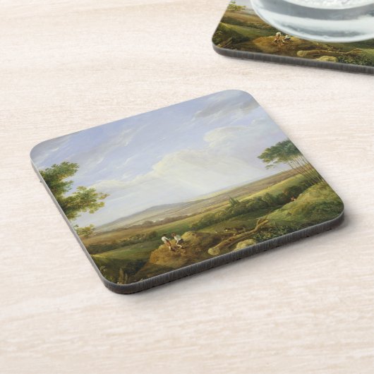 Landschap met figuren (olie op het paneel) drankjes onderzetter (Linkerzijde)