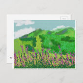 Landschap met Flowers Art Briefkaart (Voorkant / Achterkant)