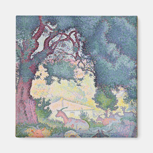 Landschap met geiten, 1895 magneet (Voorkant)