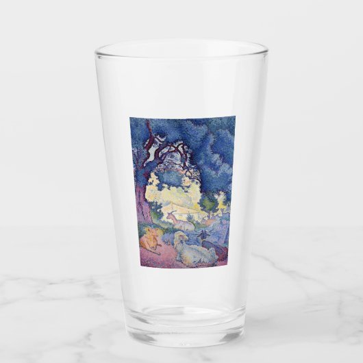 Landschap met geiten (door Henri-Edmond Cross) Glas (Voorkant)