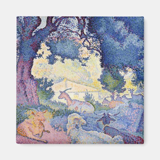 Landschap met geiten (door Henri-Edmond Cross) Magneet (Voorkant)