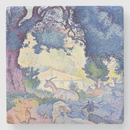 Landschap met geiten (door Henri-Edmond Cross) Stenen Onderzetter