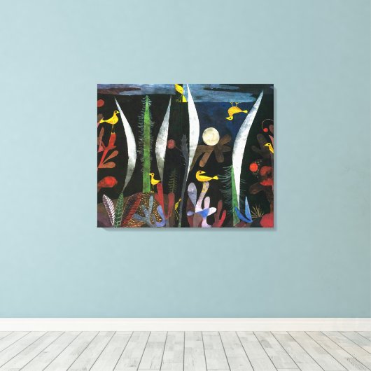 Landschap met Gele Vogels | Paul Klee | Canvas Afdruk (Insitu (Houten vloer))