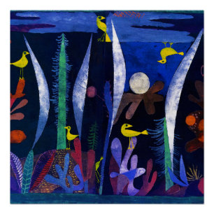 Landschap met Gele Vogels, Paul Klee Perfect Poster