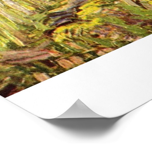 Landschap met geploegde velden van Vincent van Gog Poster (Hoek)